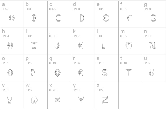 CLAW 2 -BRK- lowercase a-z preview