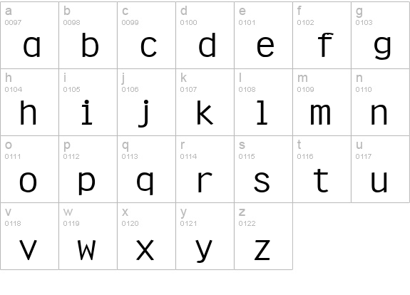 Clean-Extended Normal lowercase a-z preview