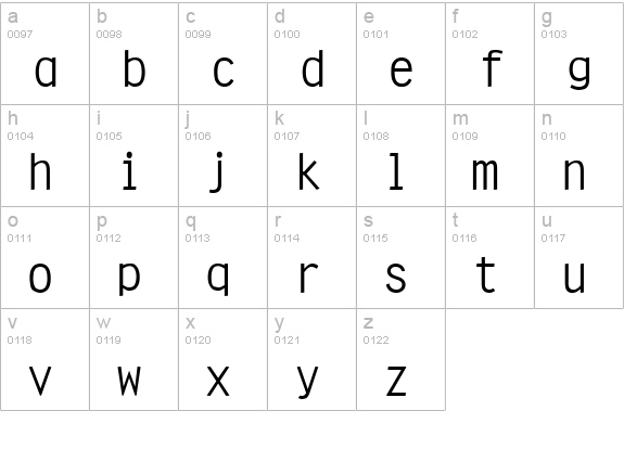 Clean Normal lowercase a-z preview