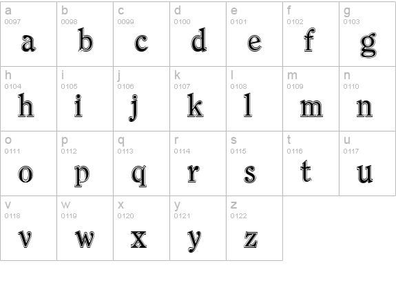 Clearface Regular lowercase a-z preview