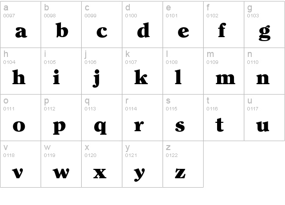 ClearfaceSerial-Heavy-Regular lowercase a-z preview