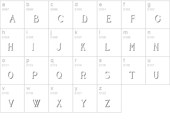 Cleaver's_Juvenia_Embossed lowercase a-z preview