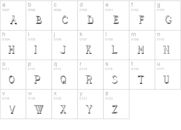 Cleaver's_Juvenia_Raised lowercase a-z preview