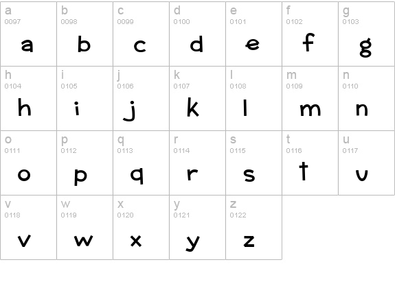 Clever Duke BTN Slick Bold lowercase a-z preview