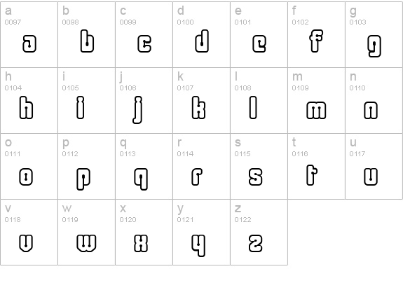 Clipe Open lowercase a-z preview