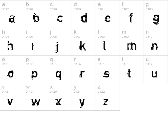 Clockwork Regular lowercase a-z preview