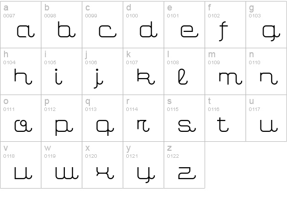 closeHookline Straight lowercase a-z preview