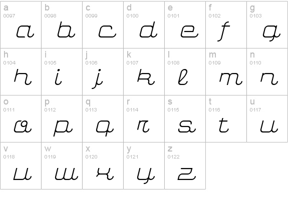 closeHookline Thin lowercase a-z preview
