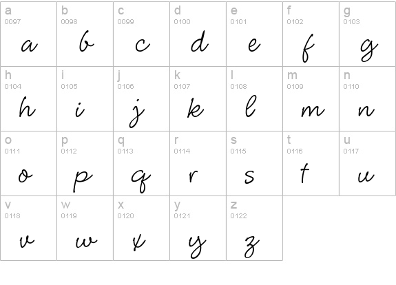 CluffHmk lowercase a-z preview