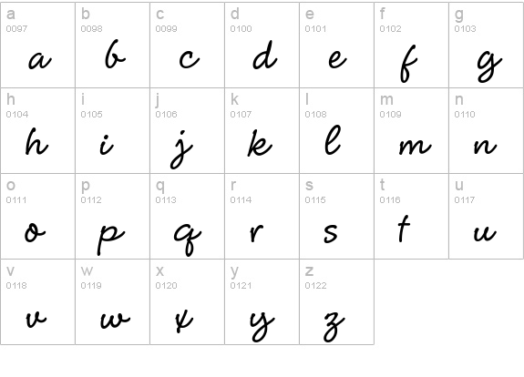 CluffHmkBold lowercase a-z preview