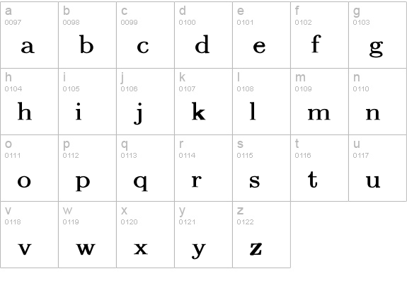 CM_Fibonacci Regular  lowercase a-z preview