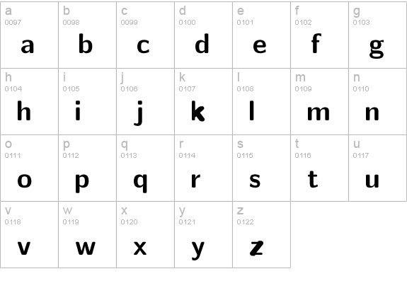 CM_SansSerif BoldExt  lowercase a-z preview