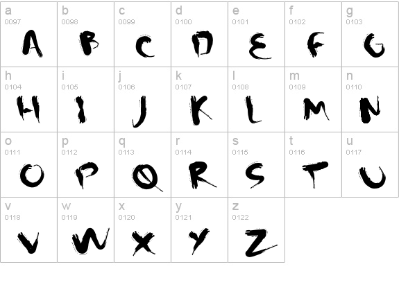 CMSquish lowercase a-z preview