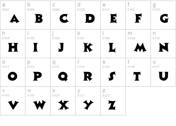 Coaster lowercase a-z preview