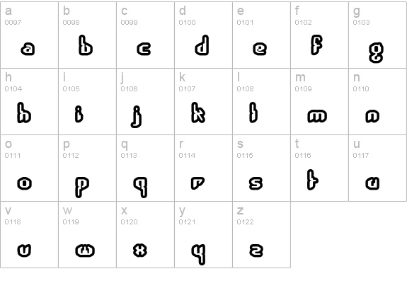 CoaxialInlay lowercase a-z preview