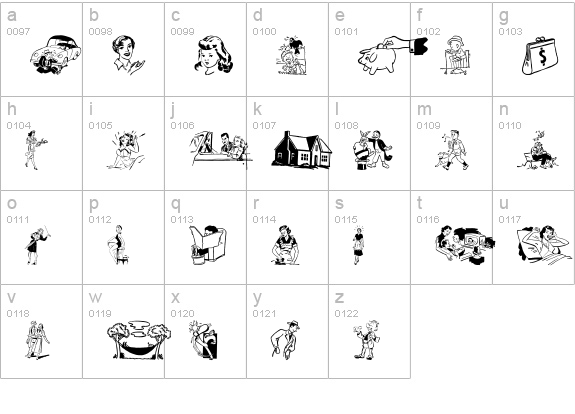 Cobb Shinn Stock Cuts V lowercase a-z preview