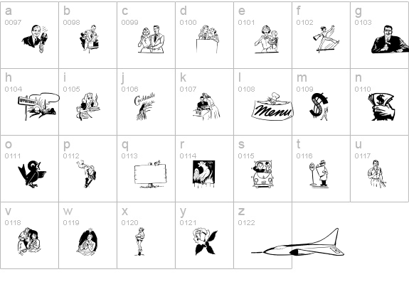 Cobb Shinn Stock Cuts VI lowercase a-z preview