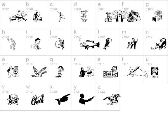 Cobb Shinn Stock Cuts VII lowercase a-z preview