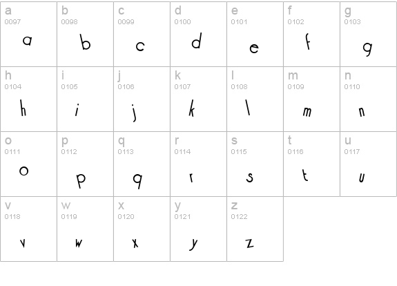 Cocktail lowercase a-z preview