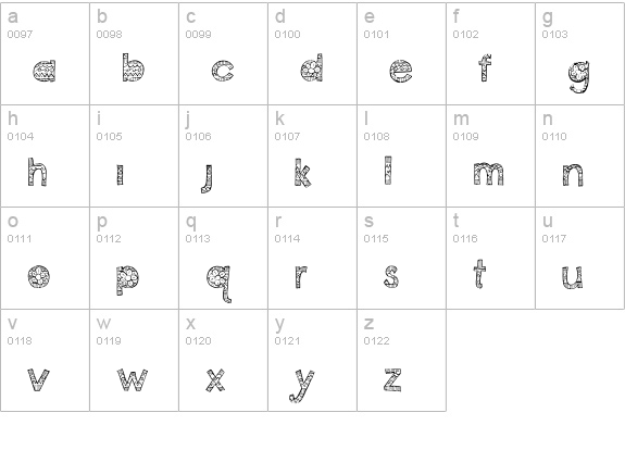 Coconut Point Regular lowercase a-z preview