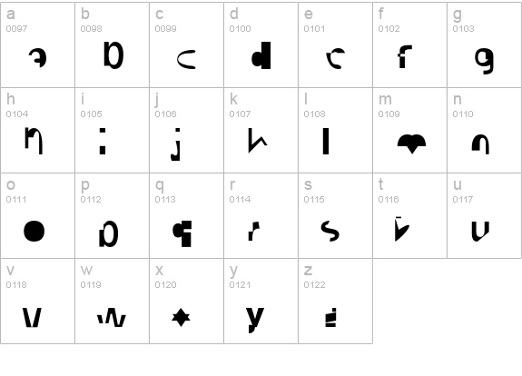 CodeBold lowercase a-z preview
