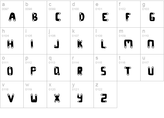 CODON lowercase a-z preview