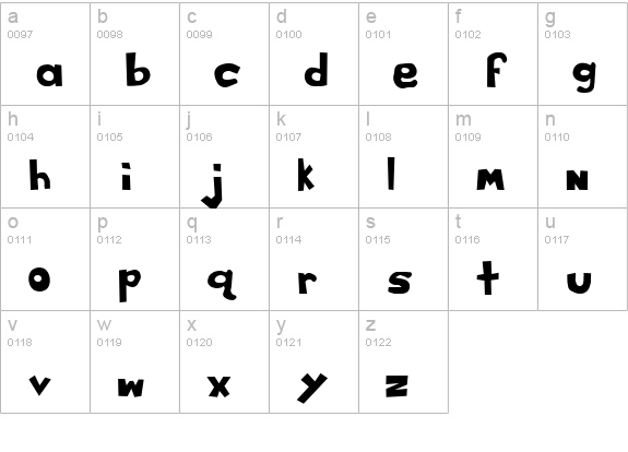 Cof lowercase a-z preview