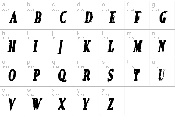 CoffeeCup lowercase a-z preview