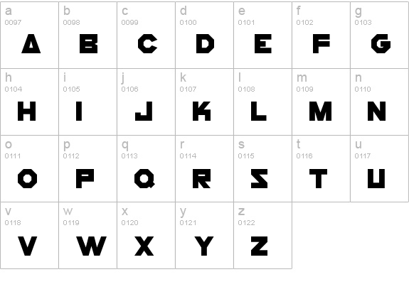 Cogs And Bolts
 lowercase a-z preview