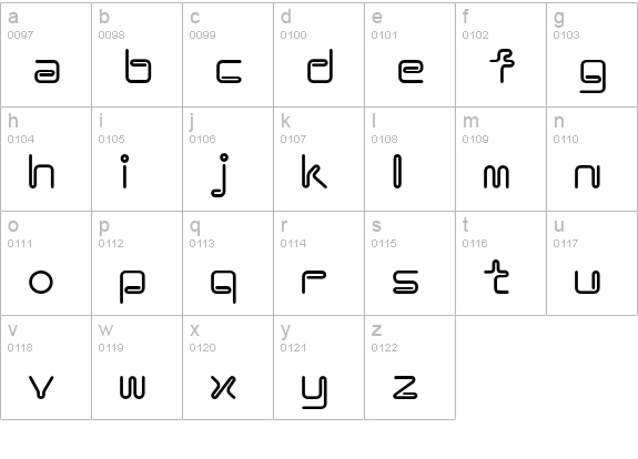 Coil-Bold lowercase a-z preview