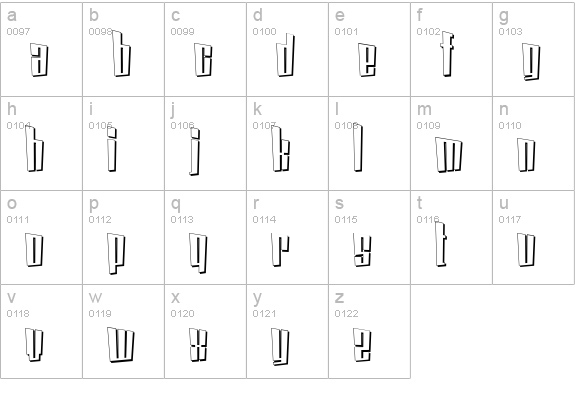 Coin Locker Datura Shadow lowercase a-z preview