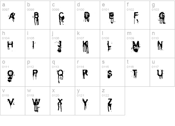 Cold Night for Alligators lowercase a-z preview
