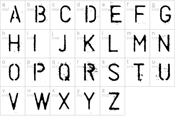 ColdCoffee lowercase a-z preview