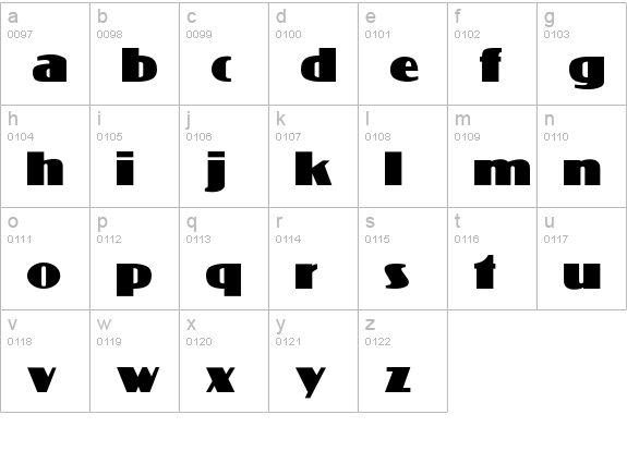 Coliseo lowercase a-z preview