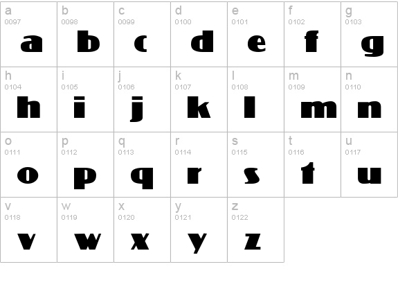 Coliseo Regular lowercase a-z preview
