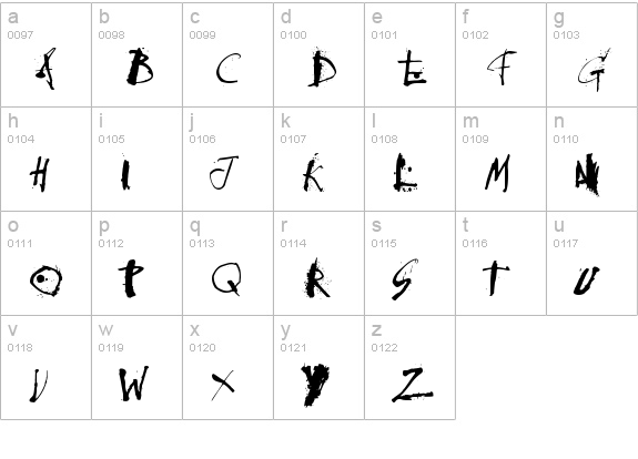 CollateralDamage lowercase a-z preview
