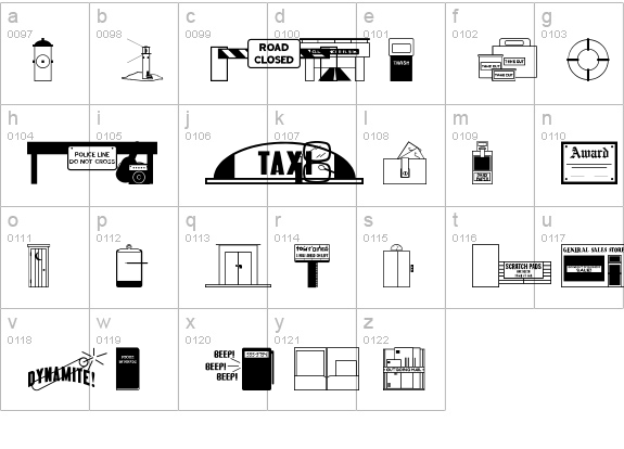 Collected Dings JL lowercase a-z preview