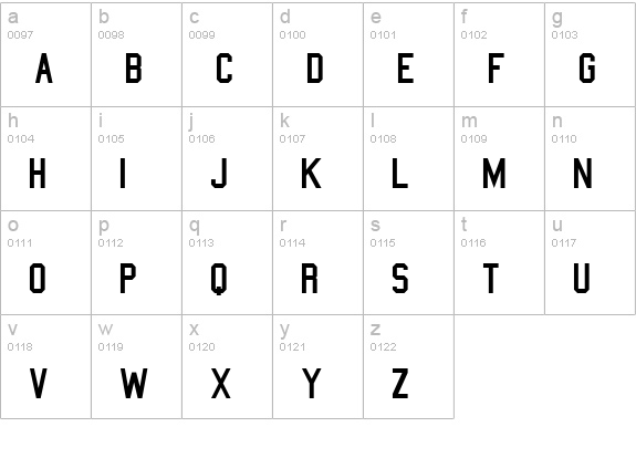College Semi condensed lowercase a-z preview