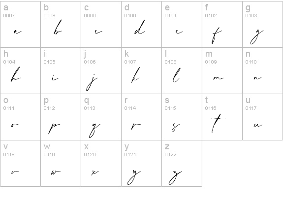 Collin Weather Script lowercase a-z preview