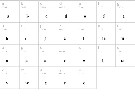 Collonist lowercase a-z preview