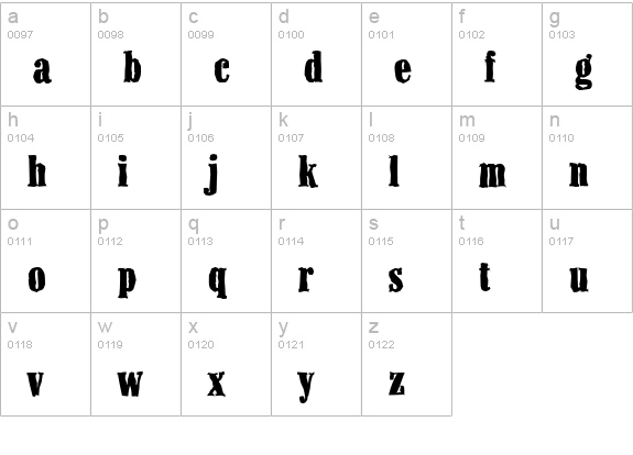 ColonelAntique-Heavy-Regular lowercase a-z preview