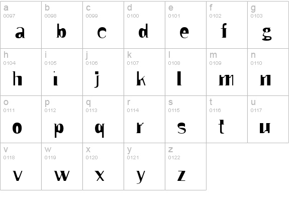 Colony lowercase a-z preview