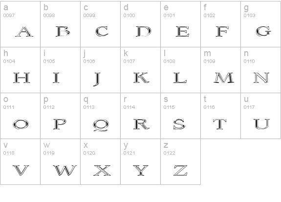 Coltaine No 1 lowercase a-z preview