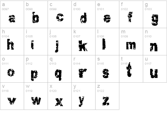 Colton Grundy wicked6th lowercase a-z preview