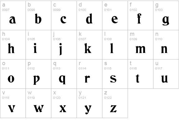 Columbo lowercase a-z preview