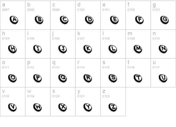 COM (sRB) lowercase a-z preview