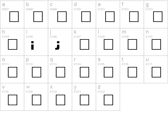 Comaro Normal lowercase a-z preview