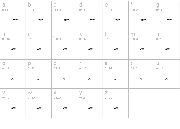 Comet lowercase a-z preview