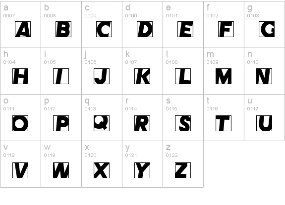 CometPositive lowercase a-z preview