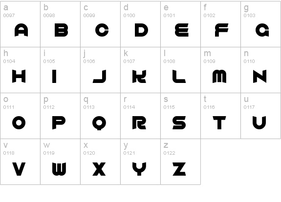 Comfortably Fucked lowercase a-z preview